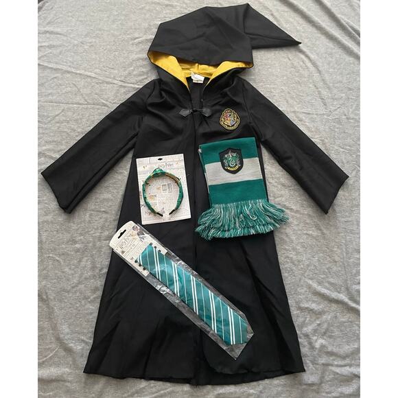 Harry Potter Slytherin Girls Size M 7-8Yrs Black Green Halloween Costume - Picture 2 of 11